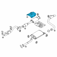 OEM 2013 Hyundai Santa Fe Sport Hanger-Exhaust Pipe Diagram - 28761-3K100