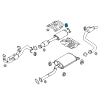 OEM 2016 Kia Sedona Center Muffler Assembly Diagram - 28650A9130