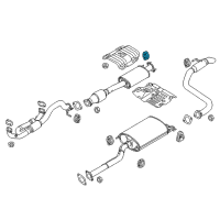 OEM 2017 Kia Sedona Center Muffler Assembly Diagram - 28650A9130