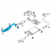 OEM 2016 Kia Sedona Front Muffler Assembly Diagram - 28610A9100