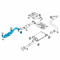 OEM Kia Sedona Front Muffler Assembly Diagram - 28610A9100