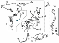 OEM Chevrolet Trailblazer Fuel Gauge Sending Unit Diagram - 42720989