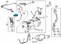 OEM 2022 Chevrolet Trailblazer Lock Ring Diagram - 42551900