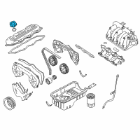 OEM 2001 Nissan Quest Cap Assy-Oil Filler Diagram - 15255-0B005