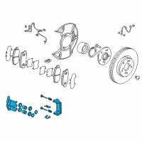 OEM 2018 Acura MDX Caliper Sub-Assembly, Left Front Diagram - 45019-TZ5-R01