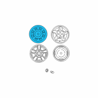 OEM 2003 Hyundai Accent Steel Wheel Assembly Diagram - 52910-25200