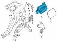 OEM Hyundai Tucson HOUSING-FUEL FILLER DR Diagram - 81595-N9000