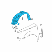 OEM 2011 Acura MDX Fender, Left Front (Inner) Diagram - 74151-STX-A00