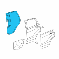 OEM 2009 Honda CR-V Weatherstrip, R. RR. Door Diagram - 72810-SXS-A01