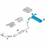 OEM Hyundai Kona Rear Muffler Assembly Diagram - 28710-J9250
