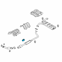 OEM Kia Forte Koup Clamp-Exhaust Pipe Diagram - 28641C8540