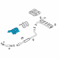 OEM 2020 Hyundai Kona Panel-Heat Protector, Front Diagram - 28791-J9100