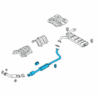 OEM 2021 Hyundai Kona Center Muffler Complete Diagram - 28600-J9250