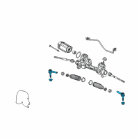 OEM 2015 Chevrolet Equinox Outer Tie Rod Diagram - 19207057