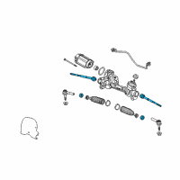 OEM 2016 Chevrolet Equinox Inner Tie Rod Diagram - 19207056