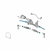 OEM 2013 GMC Terrain Inner Tie Rod Diagram - 19207056