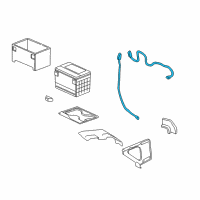 OEM 2006 GMC Sierra 1500 Cable Asm, Battery Positive & Negative Diagram - 19117225