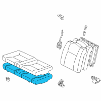 OEM 2003 Toyota Celica Seat Cushion Pad Diagram - 71503-20210