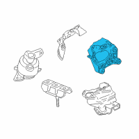 OEM GMC Canyon Bracket-Engine Mount Engine Side Diagram - 84060315