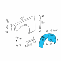 OEM 2010 Chevrolet Camaro Fender Liner Diagram - 22863723