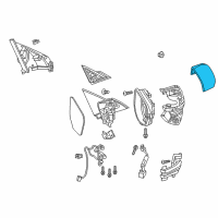 OEM 2021 Honda Civic Housing Cap Passenger Side (Cosmic Blue Metallic) Diagram - 76201-TBA-A21ZK