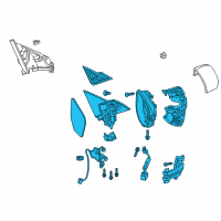 OEM 2019 Honda Civic Mirror Sub-Assembly, Passenger Side (R.C.) Diagram - 76208-TEG-A01