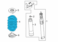 OEM 2022 Ford Maverick SPRING - REAR Diagram - NZ6Z-5560-B