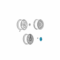 OEM 2002 Chevrolet Trailblazer EXT Hub Cap Diagram - 9593384
