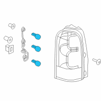 OEM 2014 GMC Terrain Stoplamp Bulb Diagram - 19355642
