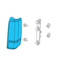OEM Dodge Nitro Lamp-Tail Stop Backup Diagram - 55157150AG