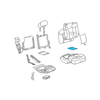 OEM GMC Envoy XUV Seat Cushion Heater Diagram - 88949407