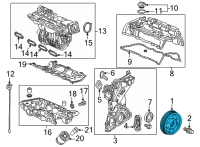 OEM Honda Civic Pulley Complete Crank Diagram - 13810-5BA-A01