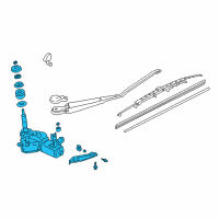 OEM Acura Integra Motor Assembly, Rear Windshield Wiper Diagram - 76700-SK7-A01