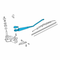 OEM Acura Integra Arm, Rear Wiper Diagram - 76720-SK7-003