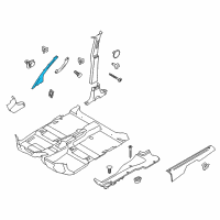 OEM 2013 Ford Transit Connect Weatherstrip Pillar Trim Diagram - BT1Z-6103598-BB