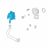 OEM Lincoln Oil Cooler Diagram - 7T4Z-6A642-A