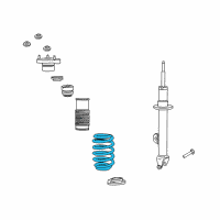 OEM 2012 Chrysler 300 Front Coil Spring Diagram - 5168886AB