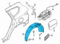 OEM Hyundai Santa Fe Guard Assembly-Rear Wheel, LH Diagram - 86821-S2500