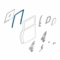 OEM 2001 Nissan Xterra Glass Run-Rear Door Window, LH Diagram - 82331-7Z000