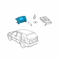 OEM 2007 Lexus RX400h Multi-Display Assy Diagram - 86110-48180