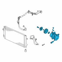 OEM 2014 Hyundai Accent Compressor Assembly Diagram - 97701-1R100