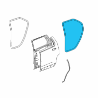 OEM 2017 GMC Terrain Door Weatherstrip Diagram - 23282068