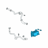 OEM Cadillac CT6 Oil Cooler Assembly Diagram - 12693957