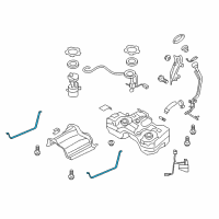 OEM 2020 Nissan Rogue Sport Band Assy-Fuel Tank, Mounting Diagram - 17407-JG00A