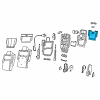 OEM 2019 Ram 1500 Lid-Floor Console Bin Diagram - 5ZF82TX7AC