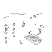 OEM Lexus Valve Assy, Fuel Tank Over Fill Check Diagram - 77390-48010