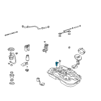 OEM 1999 Lexus RX300 Valve Assy, Fuel Tank Over Fill Check Diagram - 77390-48010