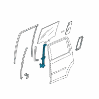 OEM 2013 Honda Pilot Regulator Assembly, Left Rear Door Power Diagram - 72750-SZA-A01