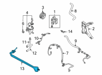 OEM Ford Escape Power Steering Cooler Tube Diagram - 3L8Z-3D746-AA