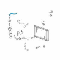 OEM Honda Insight Hose, Reserve Tank Diagram - 19103-RTA-000